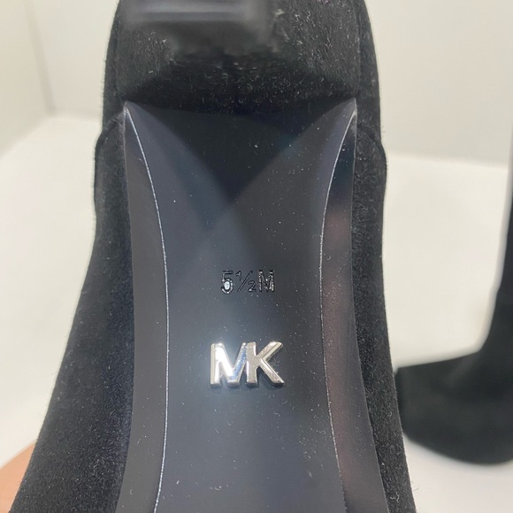 NWOT Micheal Kors Elaine suede open toe booties - Picture 4 of 4